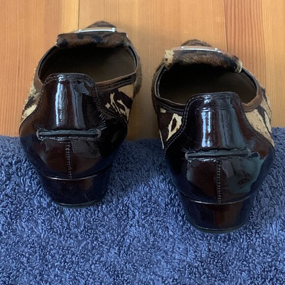 Donald J Pliner Leopard Skin Print Low Wedge, Sz 6.5 - Picture 4 of 7